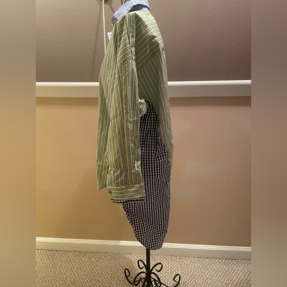 Abstract Pattern High Low Long Sleeve Top - Picture 2 of 5